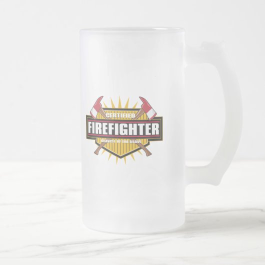 Gecertificeerde brandweerman matglas bierpul (Rechts)