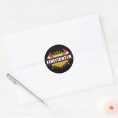 Gecertificeerde brandweerman ronde sticker (Envelop)