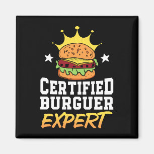 Gecertificeerde Burger Expert Hamburger Handgeteke Magneet