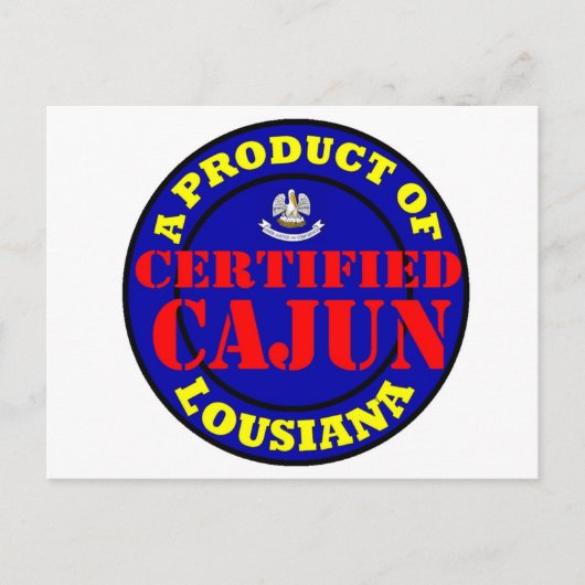 GECERTIFICEERDE CAJUN BRIEFKAART (Voorkant)