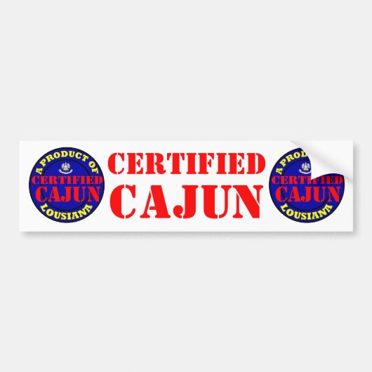 GECERTIFICEERDE CAJUN BUMPERSTICKER (Voorkant)