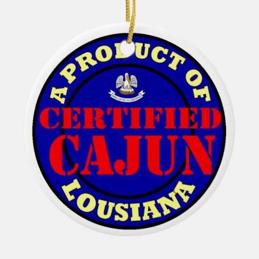 GECERTIFICEERDE CAJUN KERAMISCH ORNAMENT (Voorkant)