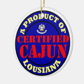 GECERTIFICEERDE CAJUN KERAMISCH ORNAMENT (Links)