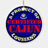 GECERTIFICEERDE CAJUN KERAMISCH ORNAMENT (Achterkant)