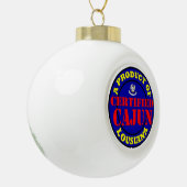 GECERTIFICEERDE CAJUN KERAMISCHE BAL ORNAMENT (Links)