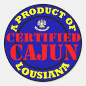 GECERTIFICEERDE CAJUN RONDE STICKER (Voorkant)