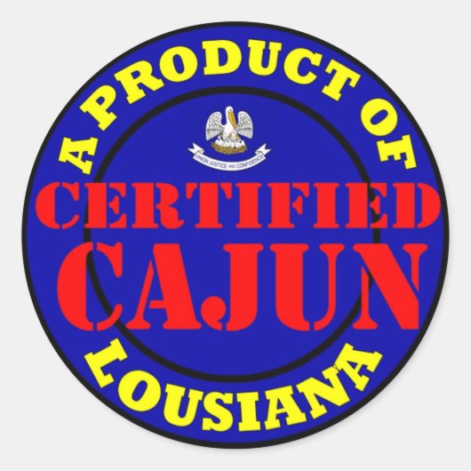 GECERTIFICEERDE CAJUN RONDE STICKER (Voorkant)