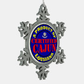 GECERTIFICEERDE CAJUN TIN SNEEUWVLOK ORNAMENT (Links)