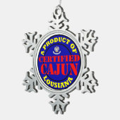 GECERTIFICEERDE CAJUN TIN SNEEUWVLOK ORNAMENT (Rechts)