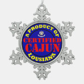 GECERTIFICEERDE CAJUN TIN SNEEUWVLOK ORNAMENT (Voorkant)