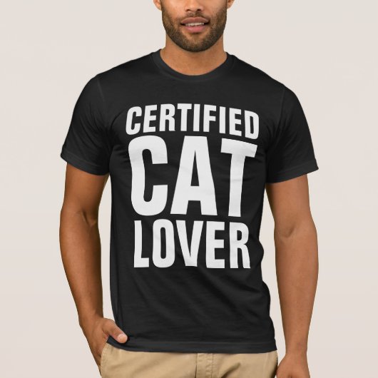 GECERTIFICEERDE CAT LOVER T-shirts (Voorkant)