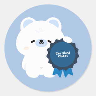 Gecertificeerde Chaos IJsbeer Ronde Sticker