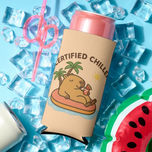 Gecertificeerde chiller - Capybara Summer Vibes ka Seltzer Blikjeskoeler (Insitu Zomer)