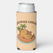 Gecertificeerde chiller - Capybara Summer Vibes ka Seltzer Blikjeskoeler (Seltzer Voorkant)