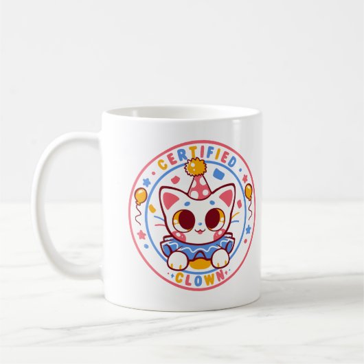 Gecertificeerde clown koffiemok (Links)