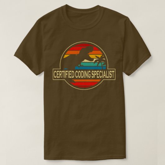 Gecertificeerde coderingsspecialist Dinosaur T-shirt (Design voorkant)
