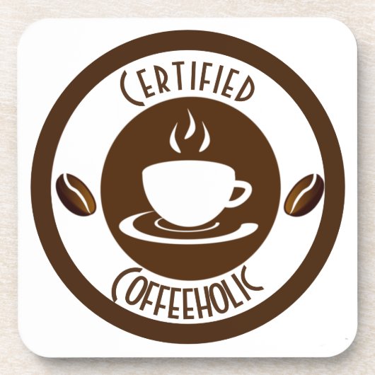 Gecertificeerde CoffeeHolic Stempel Klassiek  Bier Onderzetter (Voorkant)