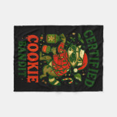 Gecertificeerde Cookie Bandiet, Grappige Kerstverl Fleece Deken (Voorkant (Horizontaal))