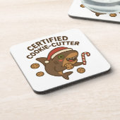 Gecertificeerde Cookie-Cutter Grappige Kersthaai P Bier Onderzetter (Linkerzijde)