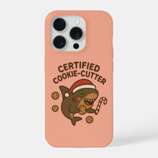 Gecertificeerde Cookie-Cutter Grappige Kersthaai P iPhone Hoesje (Achterkant)