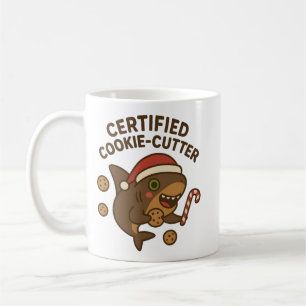 Gecertificeerde Cookie-Cutter Grappige Kersthaai P Koffiemok