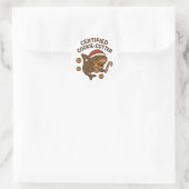 Gecertificeerde Cookie-Cutter Grappige Kersthaai P Ronde Sticker (Tas)