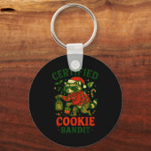 Gecertificeerde Cookiebandiet, Grappige Kerstverli Sleutelhanger (Voorkant)
