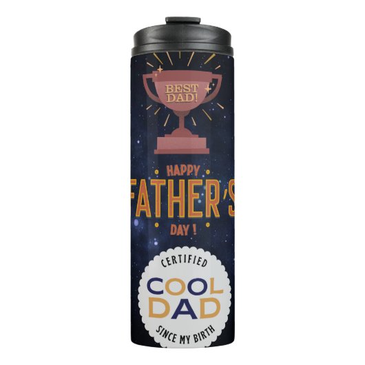 Gecertificeerde Cool Dad Thermosbeker (Voorkant)