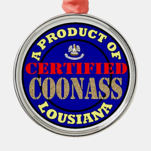 GECERTIFICEERDE COONASS METALEN ORNAMENT (Voorkant)