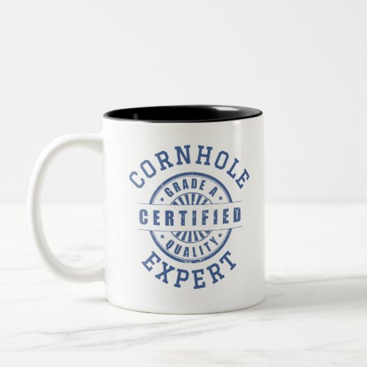 Gecertificeerde Cornhole-expert, beste speler Tweekleurige Koffiemok (Links)