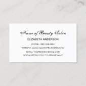 Gecertificeerde cosmetoloog zwart en wit mascara visitekaartje (Achterkant)