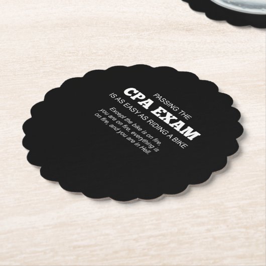 Gecertificeerde CPA-examencode Kartonnen Onderzetters (Gekanteld)