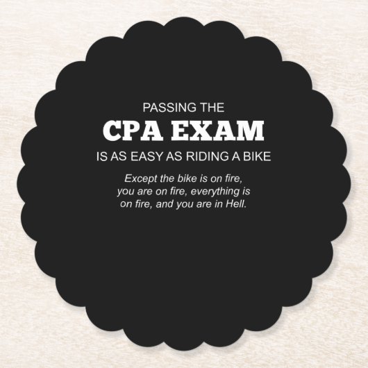 Gecertificeerde CPA-examencode Kartonnen Onderzetters (Voorkant)