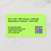 Gecertificeerde CPR-instructeur Aangepaste QR Visitekaartje (Achterkant)
