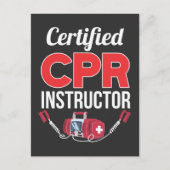 Gecertificeerde CPR-instructeur Funny Medical Work Briefkaart (Voorkant)