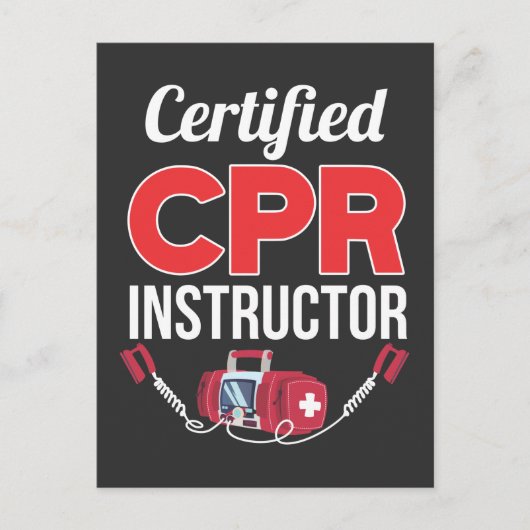 Gecertificeerde CPR-instructeur Funny Medical Work Briefkaart (Voorkant)