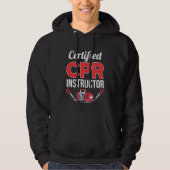 Gecertificeerde CPR-instructeur Funny Medical Work Hoodie (Voorkant)