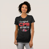 Gecertificeerde CPR-instructeur Funny Medical Work T-shirt (Voorkant volledig)
