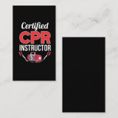 Gecertificeerde CPR-instructeur Funny Medical Work Visitekaartje (Voorkant / Achterkant)