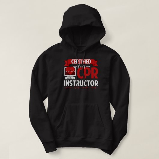 Gecertificeerde CPR-instructeur Opleiding en onder Hoodie (Design voorkant)