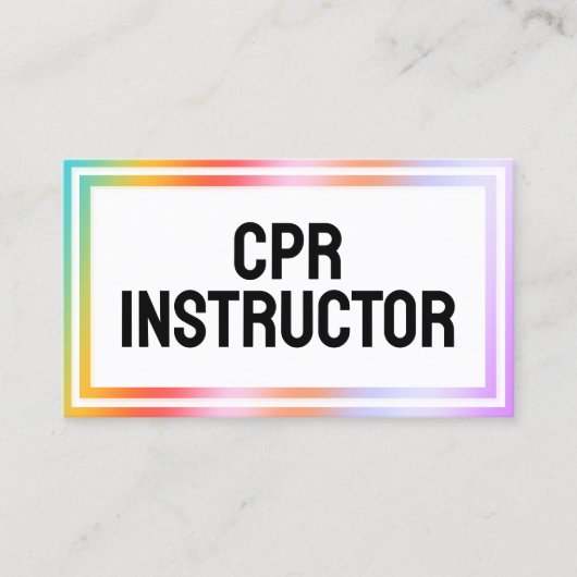 Gecertificeerde CPR-instructeur Visitekaartje (Voorkant)