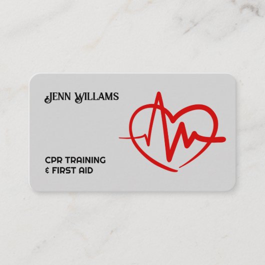 Gecertificeerde CPR Instructor Custom QR Visitekaartje (Voorkant)