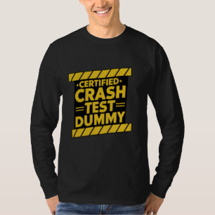 Gecertificeerde Crash Test Dummy Funny Car Crash Q T-shirt