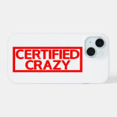 Gecertificeerde Crazy Stempel iPhone 15 Case (Achterkant horizontaal)
