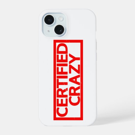 Gecertificeerde Crazy Stempel iPhone 15 Case (Achterkant)