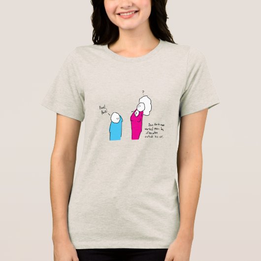 Gecertificeerde Cringe Casanova – onhandige pick-u Tri-Blend Shirt (Voorkant)