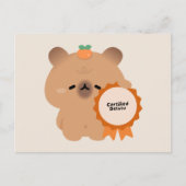 Gecertificeerde Delulu Capybara Feestdagenkaart (Voorkant)