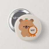 Gecertificeerde Delulu Capybara Ronde Button 5,7 Cm (Voorkant /achterkant)