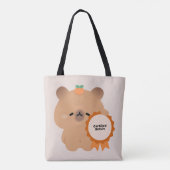 Gecertificeerde Delulu Capybara Tote Bag (Achterkant)