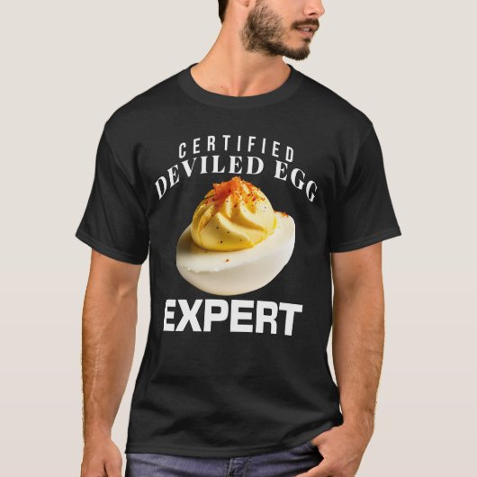 Gecertificeerde Deviled Egg Expert Funny Thanksgiv T-shirt (Voorkant)